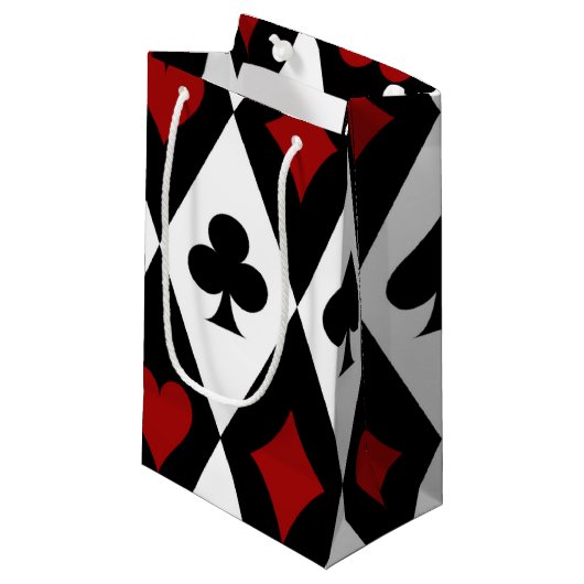 Gambling Blackjack Card Player Casino Las Vegas Klein Cadeauzakje (Voorkant Gekanteld)
