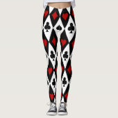 Gambling Blackjack Card Player Casino Las Vegas Leggings (Voorkant)
