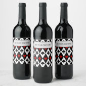 Gambling Blackjack Card Player Casino Las Vegas Wijn Etiket (Flessen)