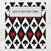 Gambling Blackjack Card Player Casino Las Vegas Wijn Etiket (Enkel label)