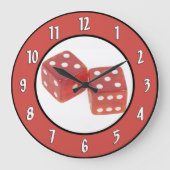 Gambling Dice Wall klok (Voorkant)