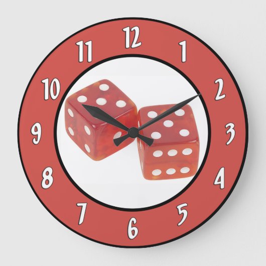 Gambling Dice Wall klok (Voorkant)