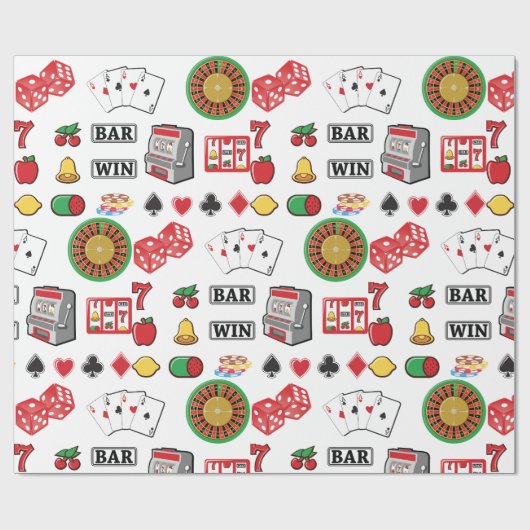 Gambling Elements Casino Games Cadeaupapier (Vlak)
