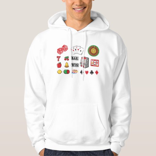 Gambling Elements Casino Games Hoodie (Voorkant)