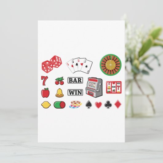 Gambling Elements Casino Games Kaart (Staand voorkant)