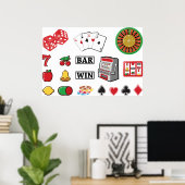 Gambling Elements Casino Games Poster (Thuiskantoor)