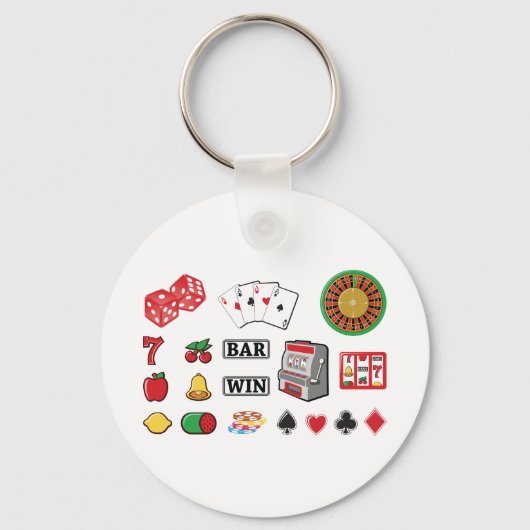 Gambling Elements Casino Games Sleutelhanger (Achterkant)