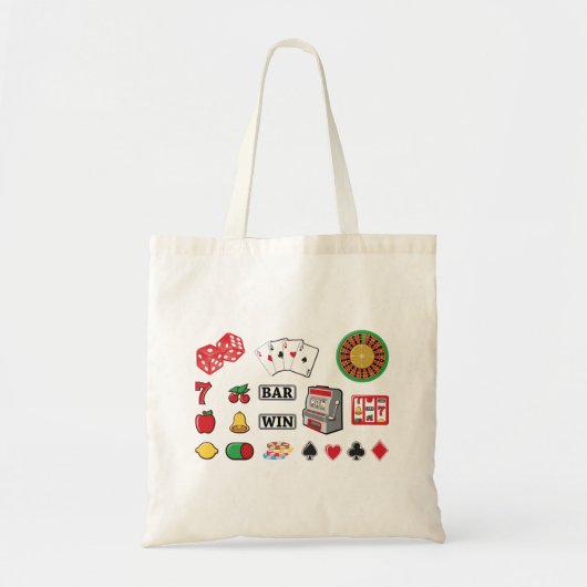 Gambling Elements Casino Games Tote Bag (Voorkant)
