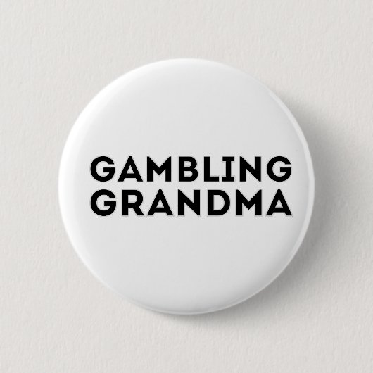 Gambling Grandma Ronde Button 5,7 Cm (Voorkant)