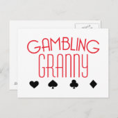 Gambling Granny Briefkaart (Voorkant / Achterkant)