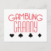 Gambling Granny Briefkaart (Voorkant)
