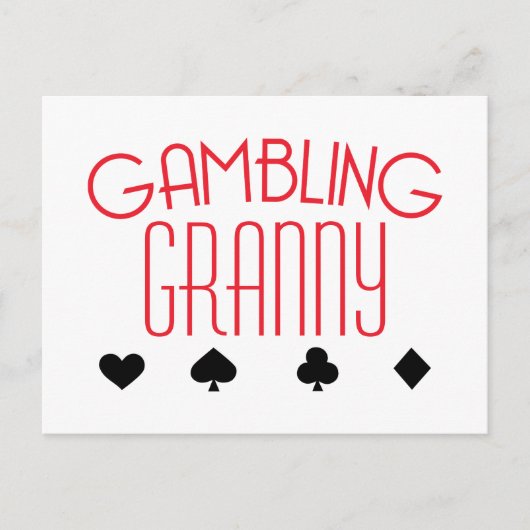 Gambling Granny Briefkaart (Voorkant)
