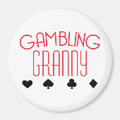 Gambling Granny Magneet (Voorkant)