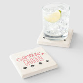 Gambling Granny Stenen Onderzetter (Zijkant)