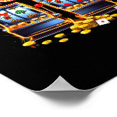 Gambling Lovers Lucky Slot Machine Casino Las Vega Poster (Hoek)