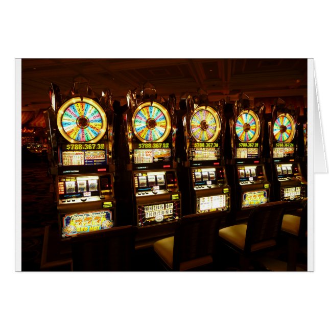 Gambling Machine One Armed Bandit Money Las Vegas (Voorkant Horizontaal)