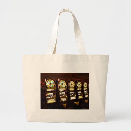 Gambling Machine One Armed Bandit Money Las Vegas Grote Tote Bag (Voorkant)