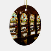 Gambling Machine One Armed Bandit Money Las Vegas Keramisch Ornament (Rechts)