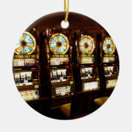 Gambling Machine One Armed Bandit Money Las Vegas Keramisch Ornament