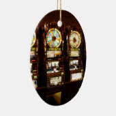 Gambling Machine One Armed Bandit Money Las Vegas Keramisch Ornament (Rechts)