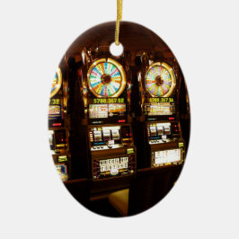 Gambling Machine One Armed Bandit Money Las Vegas Keramisch Ornament