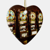 Gambling Machine One Armed Bandit Money Las Vegas Keramisch Ornament (Rechts)