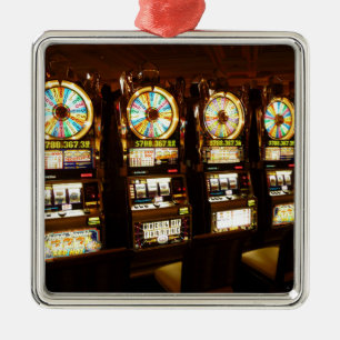 Gambling Machine One Armed Bandit Money Las Vegas Metalen Ornament