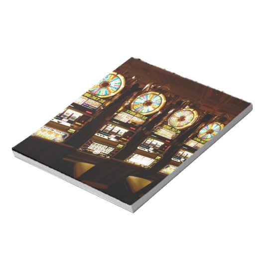 Gambling Machine One Armed Bandit Money Las Vegas Notitieblok (Linkerzijde)