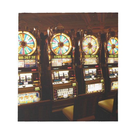 Gambling Machine One Armed Bandit Money Las Vegas Notitieblok (Voorkant)