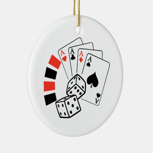 Gambling Montage Keramisch Ornament (Rechts)