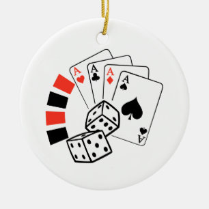Gambling Montage Keramisch Ornament
