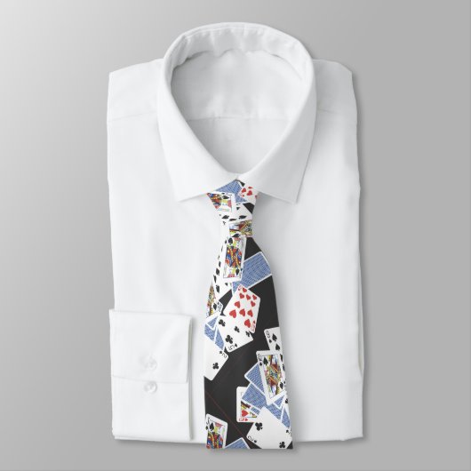Gambling Poker Card Games Design Necktie Stropdas (Gebonden)
