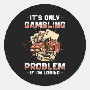 Gambling Ronde Sticker