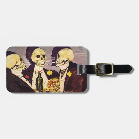 Gambling Skeletten Bagagelabel (Voorkant horizontaal)