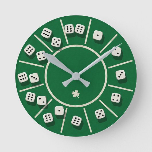 Gambling table dice ronde klok (Voorkant)
