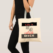 Gambling Theme Canvas tas, Life is een Roll van de Tote Bag (Voorkant (product))