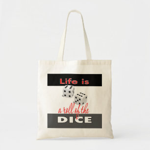 Gambling Theme Canvas tas, Life is een Roll van de Tote Bag
