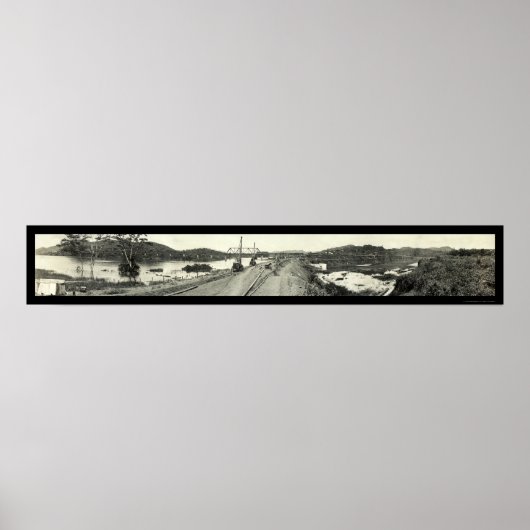 Gamboa Dike Panama Foto 1913 Poster (Voorkant)
