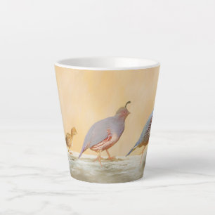 Gambrel's Kwartel Schilderij Originele Vogel Kunst Latte Mok