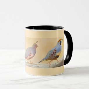 Gambrel's Kwartel Schilderij Originele Vogel Kunst Mok