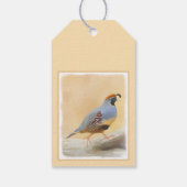 Gambrel's kwartels cadeaulabel (Achterkant)