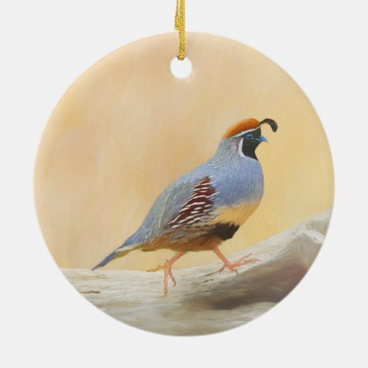 Gambrel's kwartels keramisch ornament (Achterkant)