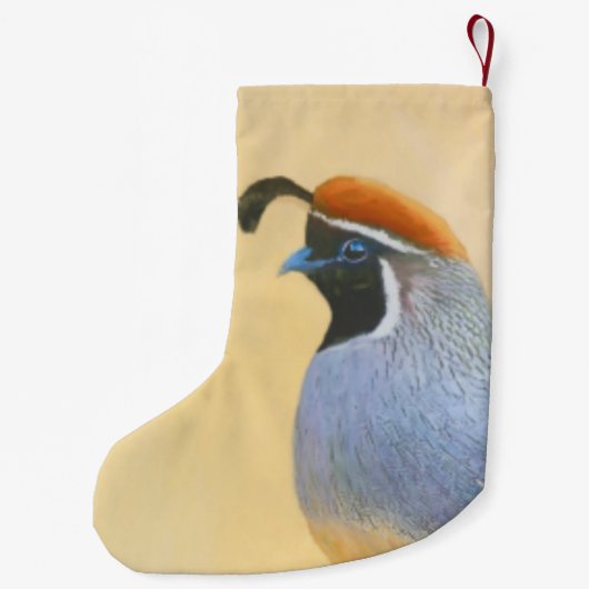 Gambrel's kwartels kleine kerstsok (Achterkant)