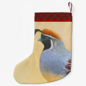 Gambrel's kwartels kleine kerstsok (Achterkant)