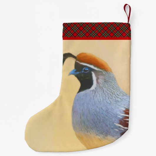 Gambrel's kwartels kleine kerstsok (Achterkant)