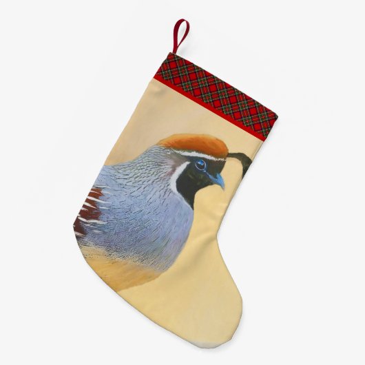 Gambrel's kwartels kleine kerstsok (Voorkant (Hangend))