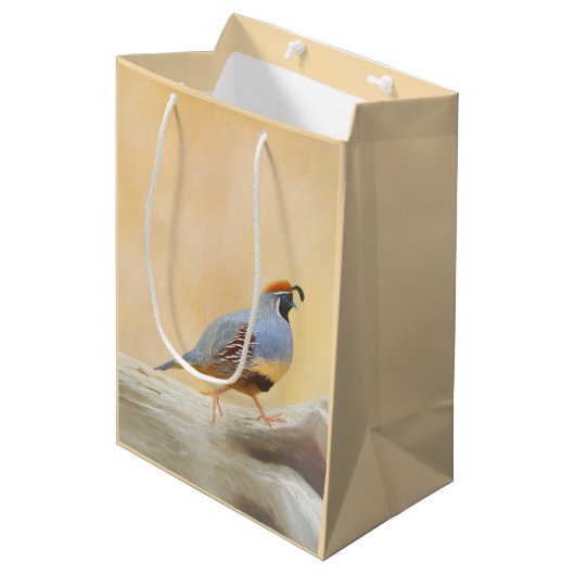 Gambrel's kwartels medium cadeauzakje (Voorkant Gekanteld)