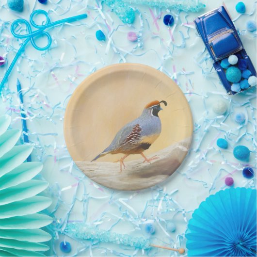 Gambrel's kwartels papieren bordje (Feest)