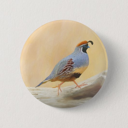 Gambrel's kwartels ronde button 5,7 cm (Voorkant)