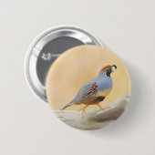 Gambrel's kwartels ronde button 5,7 cm (Voorkant /achterkant)